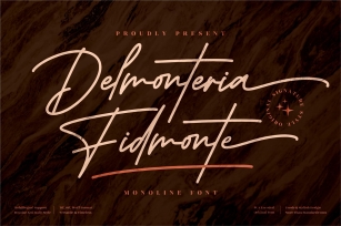 Delmonteria Fidmonte Monoline Script Font Download