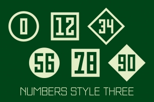 Numbers Style Three Font Download