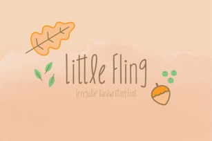 Little Fling | Fun Irregular Lettering | Multilingual & Ligatures Font Download