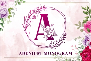 Adenium Monogram Font Download