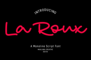 La Roux Monoline Script Font Font Download
