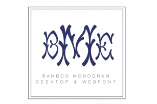 Bamboo Monogram Desktop TTF Font Download