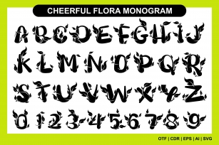 Cheerful Flora Monogram Font Download