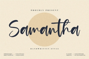 Samantha - Handwritten Script Font Font Download