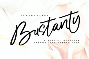 Bustanty | Monoline Handwriting Script Font Font Download