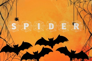 Spider Monogram Halloween Font Download