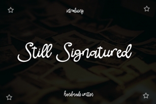 Still Signatured Font Download