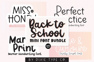 BACK TO SCHOOL Mini Bundle Font Download
