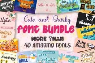 Cute and Quirky Font Bundle Font Download