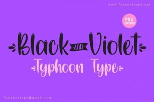 Black and Violet font Font Download