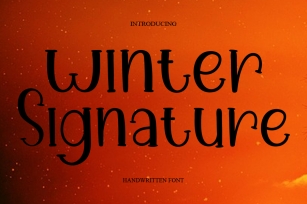Winter Signature Font Download