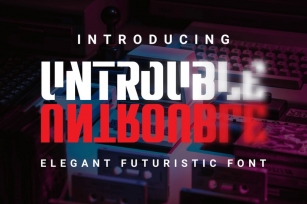 DS Untrouble – Elegant Futuristic Font Font Download
