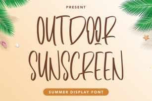 Outdoor Sunscreen Font Download