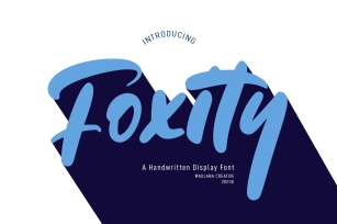 Foxity Handwritten Display Font Download