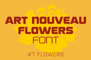 Art Nouveau Flowers Font Download