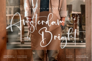 Amsterdam Bright - Stylish Signature Font Font Download