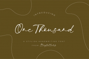 One Thousand Handwriting Font Download