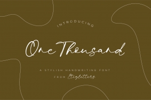 One Thousand Font Download