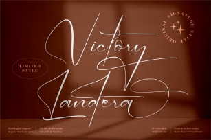 Victory Landera Stylish Signature Font Download