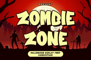 Zombie Zone - Halloween Display Font Font Download