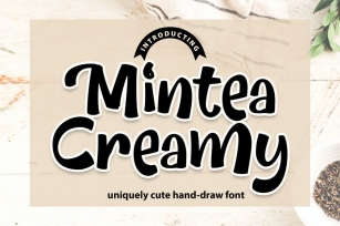 Mintea Creamy | Uniquely Cute Hand-Draw Font Font Download