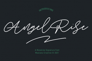Angel Rise Monoline Signature Font Download