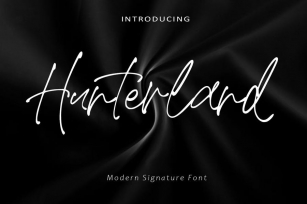AM Hunterland - Elegant Signature Font Download