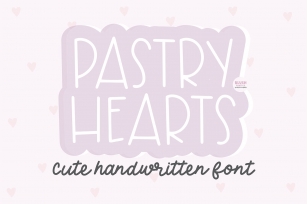 PASTRY HEARTS Cute Handwriting Font Download