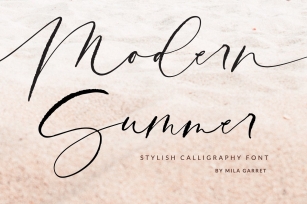 ModernSummer Calligraphy Script Font Download