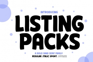 Listing Packs Font Download