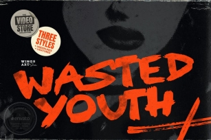 Wasted Youth: A 90s Grunge Inspired Brush Font Font Download