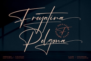 Freyatina Pelgona Signature Font LS Font Download