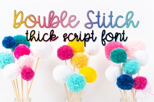 Double Stitch Thick Script Font Font Download