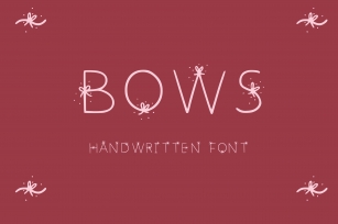 Bows handwritten childish Font Download