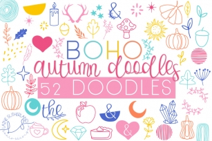Boho Autumn Doodles Font Font Download