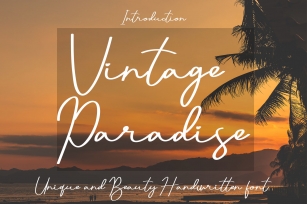 Vintage Paradise Font Download