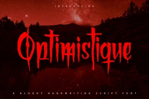 Optimystiq | Bloody Handwriting Script Font Font Download
