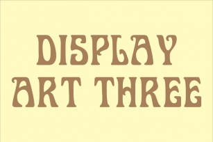 Display Art Three Font Download