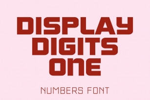 Display Digits One Font Download