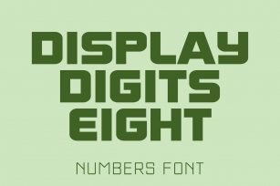 Display Digits Eight Font Download