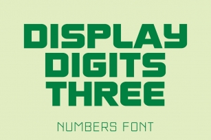 Display Digits Three Font Download