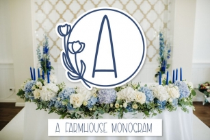 A Framed Farmhouse Monogram Font Download