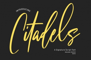 Citadels Signature Script Font Font Download