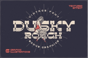 Dusky Rough - font and graphics Font Download
