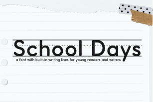School Days Handwriting Lines Font Font Download