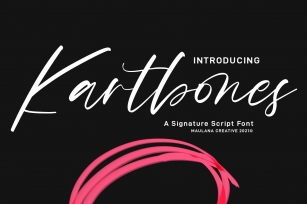 Kartbones Signature script Font Download