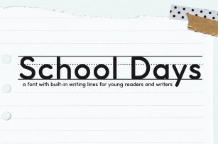 School Days with Writing Lines Font Download