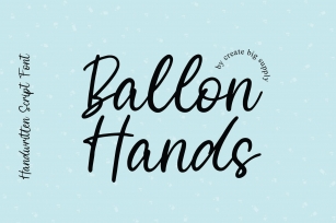 Balloon Hands- Modern Handwritting Script Font Download