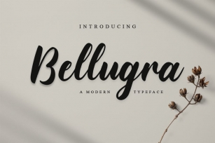 Bellugra - Handwriting script font Font Download