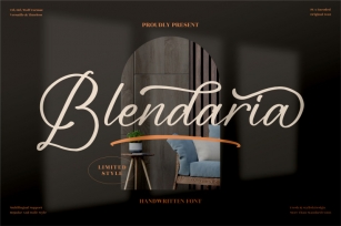Blendaria - Modern Calligraphy Font Font Download